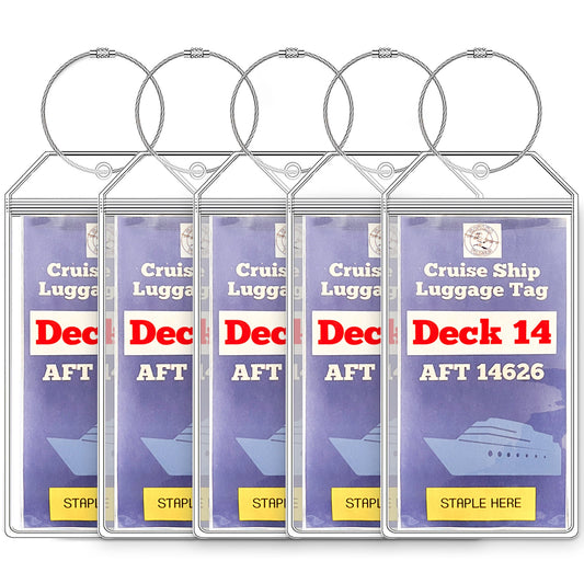 Cruise Ship Luggage Tag Holders 5 pack