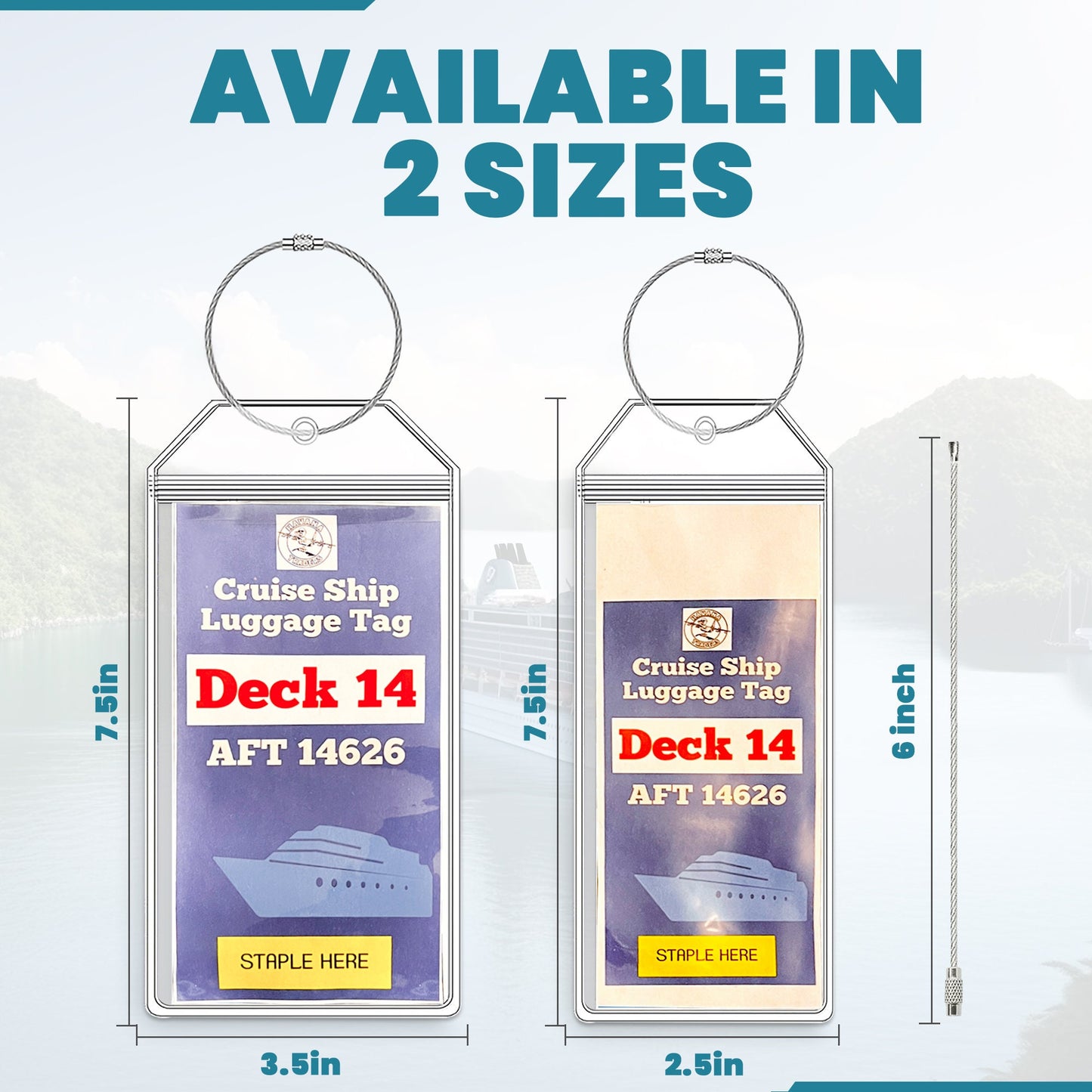 Cruise Ship Luggage Tag Holders 5 pack